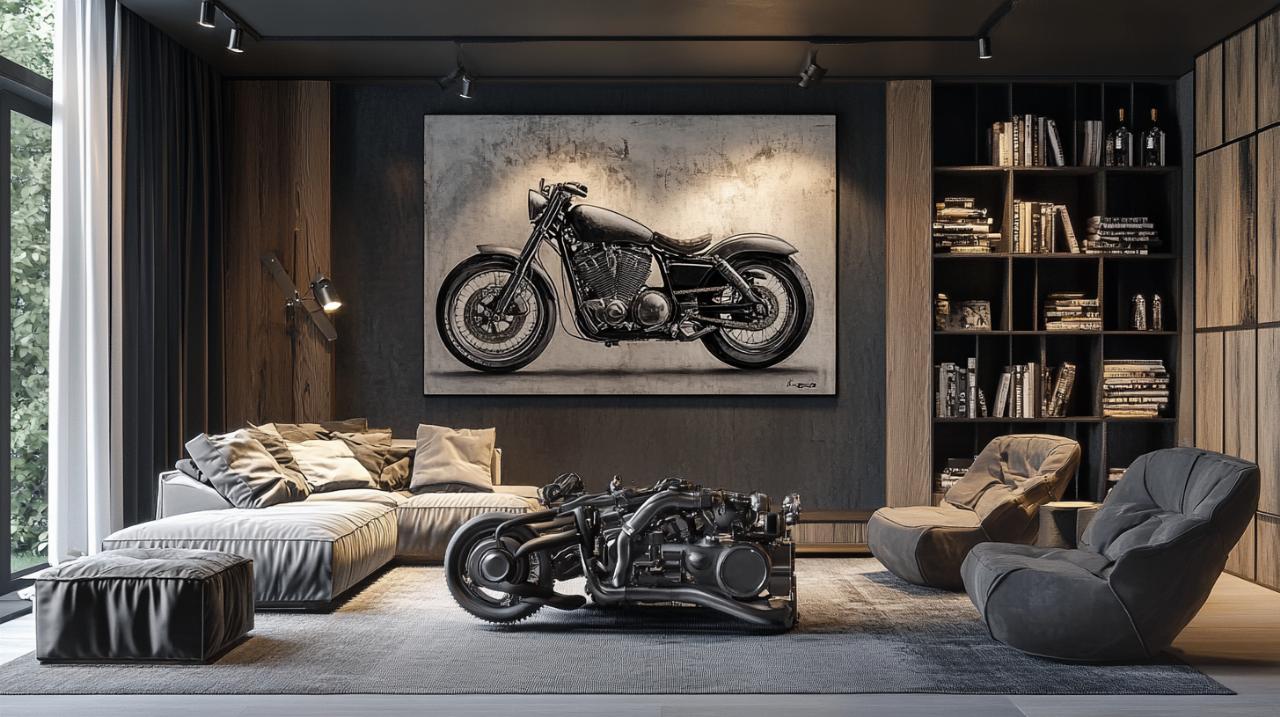 ¿Cómo integrar el tema de la moto en tu decoración con muebles de metal: Guía completa con fotografías vintage