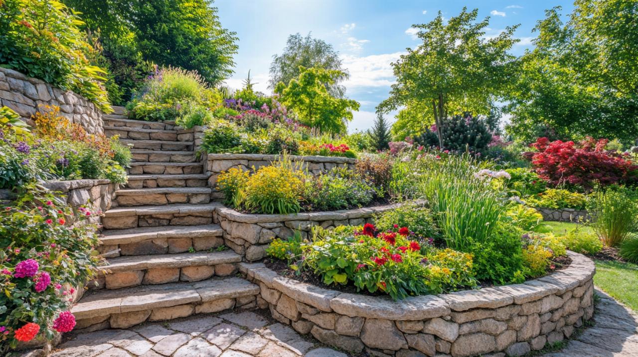 Permisos de construcción para jardín en terrazas: ventajas, diseño adaptado a la pendiente del terreno y costos administrativos